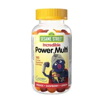 Sesame Street Сила мультивитаминов таблетки жевательные мармеладные апельсин, малина, лимон, №180