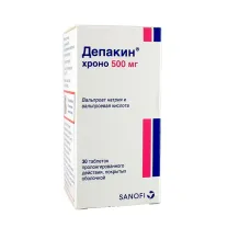 Депакин Хроно таблетки пролонг.действ.покрыт.об. 500мг, №30