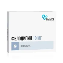 Фелодипин Озон таблетки с пролонг. высвоб. покрыт. п/о 10мг, №30