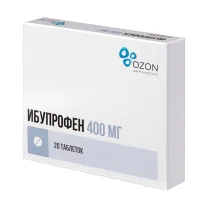 Ибупрофен таблетки покрыт. п/о Озон 400мг, №20