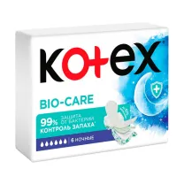 Kotex Bio Care прокладки ночные, №6