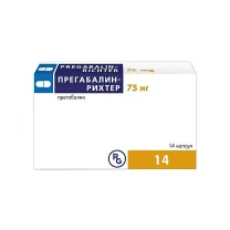 Прегабалин-Рихтер капсулы 75мг, №14