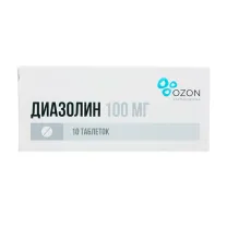 Диазолин таблетки 100мг, №10 Озон Фарм