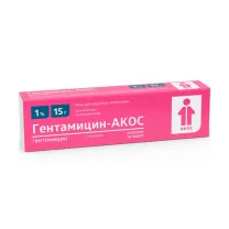 Гентамицин-Акос мазь д/наружн. прим. 0,1%, 15г