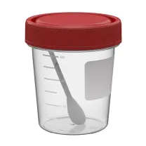 Контейнер для сбора биологического материала стерильный с лопаткой, 60мл