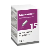 Маргансепт порошок д/пригот. р-ра д/местн. и наружн. прим., 15г