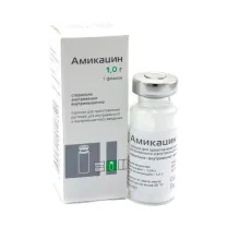 Амикацин порошок д/пригот. р-ра д/в/в и в/м введ. 1,0г, №1, Красфарма