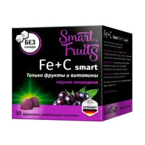 Smart Fruits Железо+витамин С smart пастилки жевательные, №30