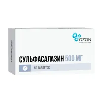 Сульфасалазин таблетки покрыт. п/о 500мг, №50 ООО Озон