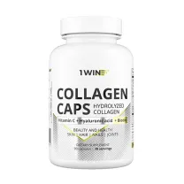 1Win Коллаген с витамином С, биотином и гиалуроновой кислотой капсулы, №90