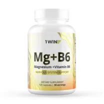 1Win Магния цитрат с витамином В6 капсулы, №120