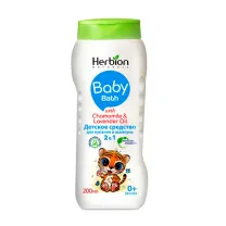 Herbion Baby Детское средство для купания и шампунь 2 в 1 (0+), 200мл