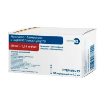 Артикаин-Бинергия с адреналином форте раствор д/инъекций (40мг+0,01мг)/мл, 1,7мл №50