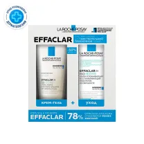 La Roche-Posay Effaclar набор Н Iso-Biome ультра успокаивающий восстанавливающий уход против несовершенств+Н Iso-Biome очищающий крем-гель для пересушенной проблемной кожи, 40мл+200мл