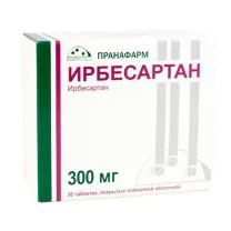 Ирбесартан таблетки покрыт. п/о 300мг, №30