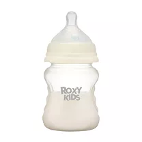 Roxy-kids бутылочка для кормления с антиколиковой соской, средний поток (3+ мес), цвет кокосовый