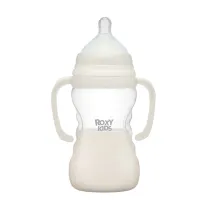Roxy-kids бутылочка для кормления с антиколиковой соской, быстрый поток (6+ мес), цвет кокосовый