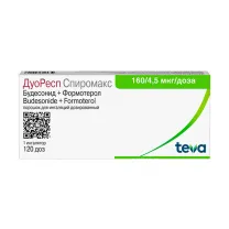 ДуоРесп Спиромакс порошок д/ингал. дозированный 160/4,5мкг/доза, 120доз №1 Тева