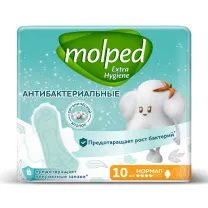 Molped Extra hygiene прокладки антибактериальные нормал, №10