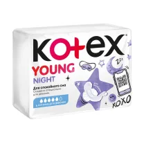 Kotex Young Night прокладки ночные для девочек, №6