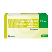 Элицея Ку-таб таблетки диспергируемые в полости рта 10мг, №84