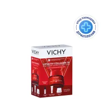 Vichy Liftactiv Collagen набор крем дневной, крем ночной, сыворотка, Capital Soleil флюид солнцезащитный SPF50+ , 50мл+15мл+4мл+3мл
