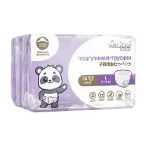 Vitaland baby подгузники-трусики размер L (9-14кг), 15шт