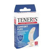 Teneris Comfort Flex лейкопластырь бактерицидный на полимерной основе, №20