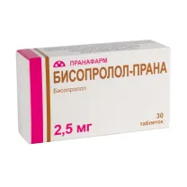 Бисопролол-Прана таблетки покрыт. п/о 2,5мг, №30