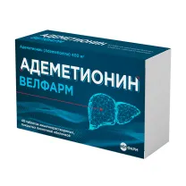 Адеметионин Велфарм таблетки кишечнораств. покрыт. п/о 400мг, №40