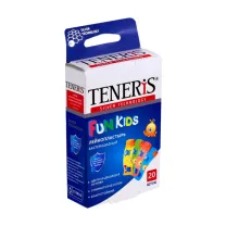 Teneris Fun Kids лейкопластырь бактерицидный на полимерной основе, №20