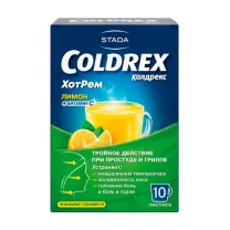 Колдрекс ХотРем порошок д/пригот. р-ра д/приема внутрь лимон, №10 Халеон