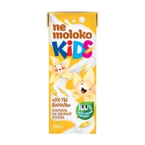 Nemoloko Kids коктейль на овсяной основе Ух-ты ваниль 3+, 200мл