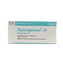 Презартан Н таблетки покрыт. п/о 12,5мг+50мг, №28