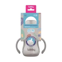 Lubby поильник-непроливайка со съёмными ручками, цвет серый (6+мес), 180мл