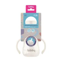 Lubby поильник-непроливайка съёмные ручки (6+мес) цвет молочный, 180мл