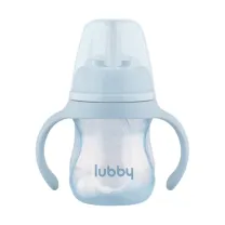 Lubby поильник-непроливайка со съёмными ручками, цвет голубой (6+мес), 180мл