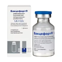 Бакцефорт порошок д/пригот. р-ра д/в/в и в/м введ. 1,5г+1,5г, №1