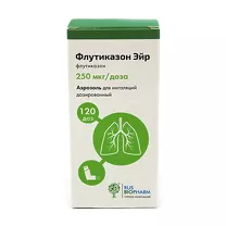 Флутиказон Эйр аэроз. д/ингал. доз. 250мкг/доза, 120доз