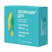 Экофуцин Дуо суппозитории ваг. 300мг+100мг, №3