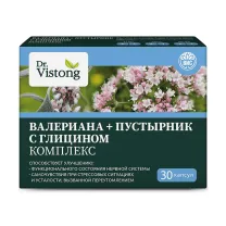 Dr.Vistong Комплекс Валериана+пустырник с глицином капсулы, №30