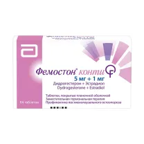 Фемостон Конти таблетки покрыт. п/о 5мг+1мг, №84
