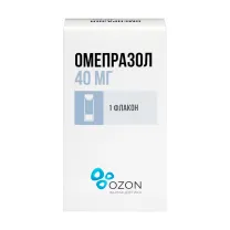Омепразол лиофилизат д/пригот. р-ра д/инфузий 40мг, №1