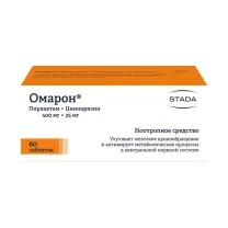 Омарон таблетки 400мг+25мг, №60