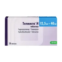 Телмиста H таблетки 12,5мг+40мг, №28