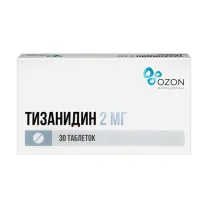 Тизанидин таблетки 2мг, №30