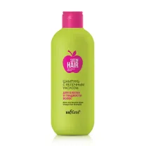 Bielita Satin Hair. Сверкающие волосы шампунь с яблочным уксусом для блеска и гладкости волос, 400мл