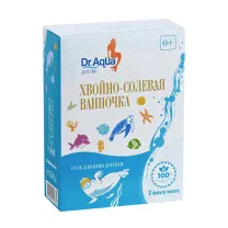 Dr.Aqua ванночка хвойно-солевая детская с эфирными маслами кедра, пихты, сосны, 450г
