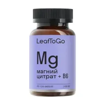 LeafToGo Магний цитрат+В6 капсулы, №120
