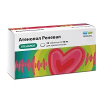 Атенолол Реневал таблетки 50мг, №30